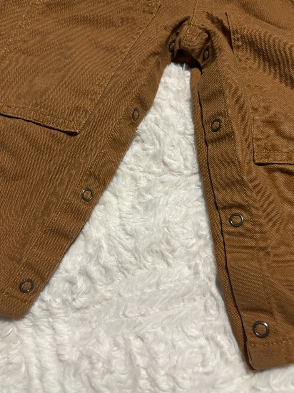 Carhartt Kids Tan/Brown Duck Bib Overalls